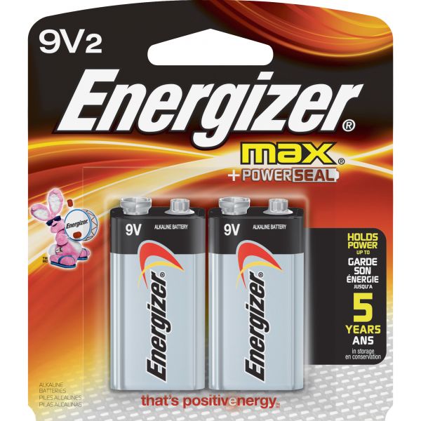 EVE522BP2CT Eveready Max Alkaline 9-Volt Battery