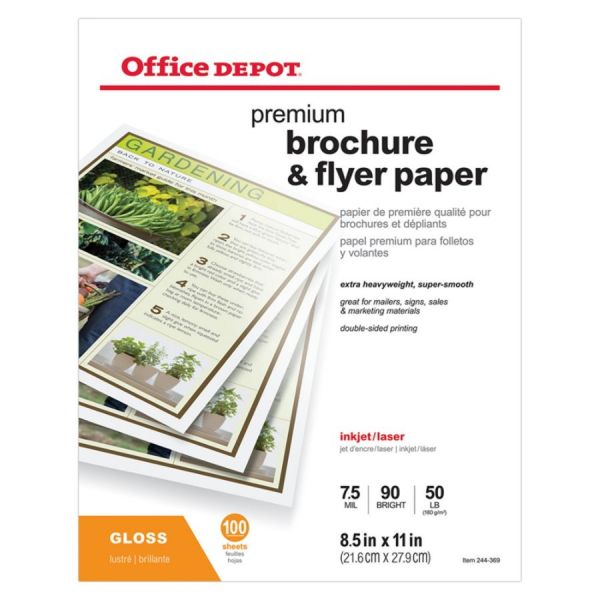 Office Depot Professional Brochure And Flyer Paper Glossy Letter