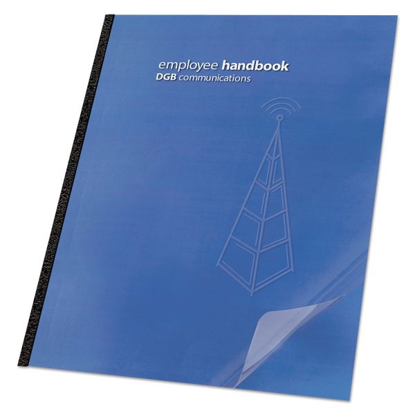 SWI2000036 Swingline GBC Clear View Presentation Binding System Cover, 11-1/4 x 8-3/4, Clear, 100/Box
