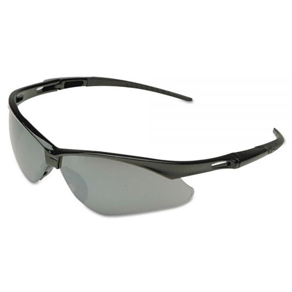 JAK19642 Jackson Safety* Nemesis Safety Glasses, Black Frame, Blue Shield Lens