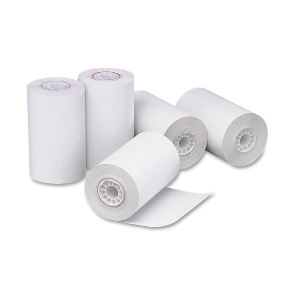 PMC05209 PM Company Single Ply Thermal Cash Register/POS Rolls, 3 1/8" x 90 ft., White, 72/CT