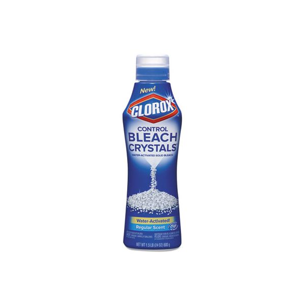 CLO31342EA Clorox Control Bleach Crystals, Regular, 24 oz Canister