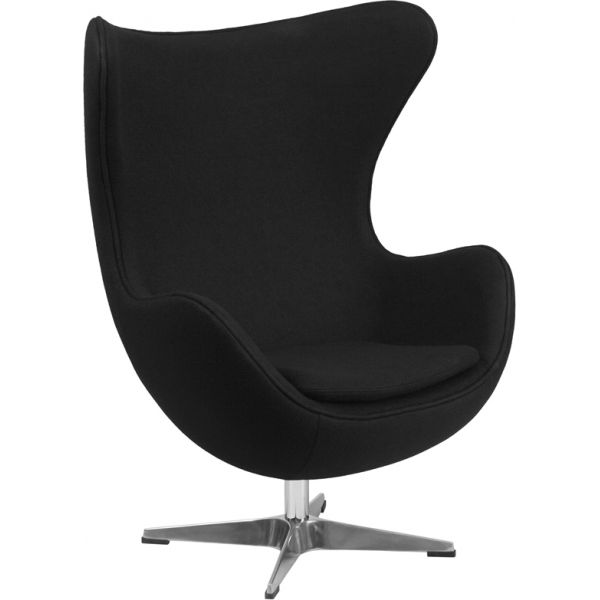 FHFZB12GG Flash Furniture Wool Egg Chair with Tilt-Lock Mechanism
