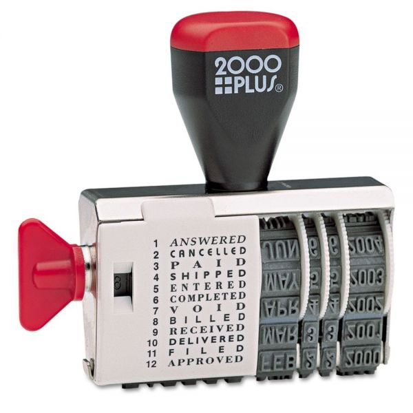 COS010180 COSCO 2000PLUS Dial-N-Stamp, 12 Phrases, 1 1/2 x 1/8