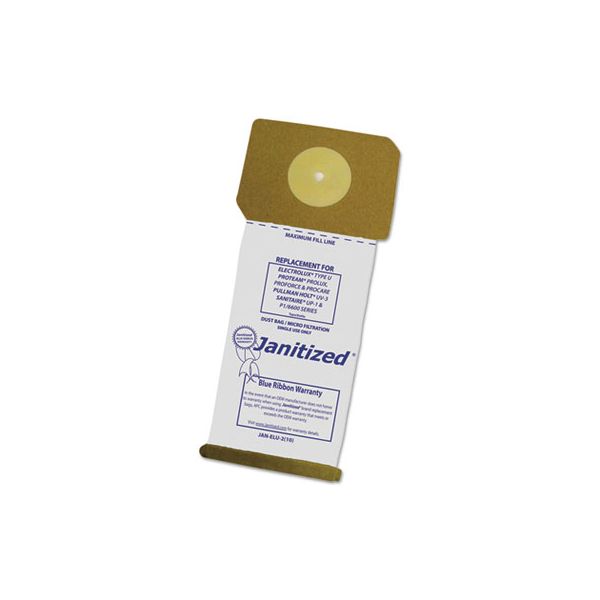 APCJANELU2 Janitized Vacuum Filter Bags Designed to Fit Electrolux Type U & ProTeam ProForce, 100/CT
