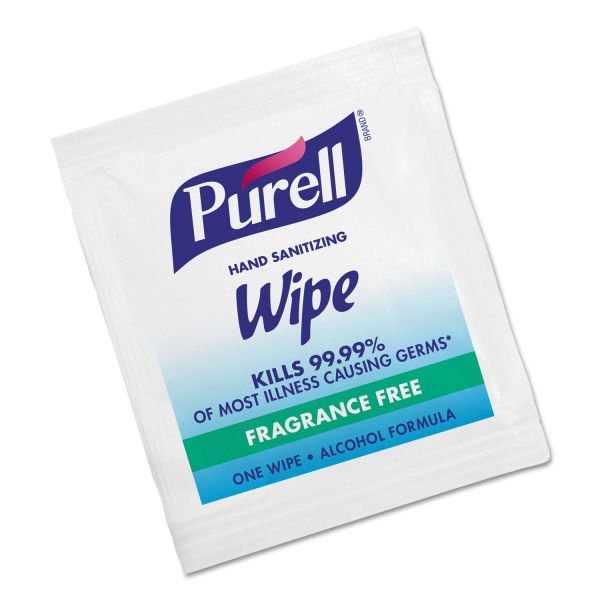 GOJ902210BX PURELL Sanitizing Hand Wipes, 5 x 7, 100/Box