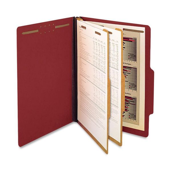 SJPS61900 SJ Paper Recycled Red Pressboard Classification Folders