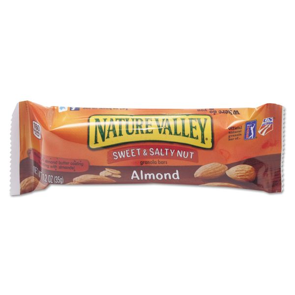 AVTSN42068 Nature Valley Nature Valley Granola Bars, Sweet & Salty Nut Almond Cereal, 1.2oz Bar, 16/Box