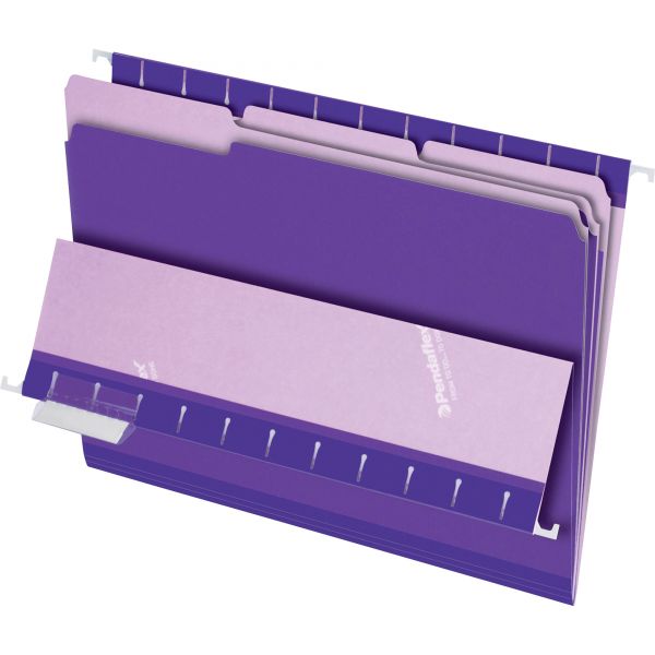 PFX421013VIO Pendaflex Interior File Folders, 1/3 Cut Top Tab, Letter, Violet, 100/Box