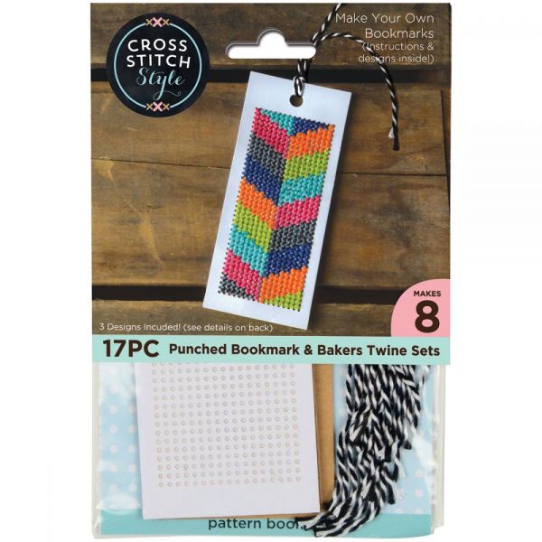 NOTM291412 Bookmarks W/Bakers Twine Punched For Cross Stitch
