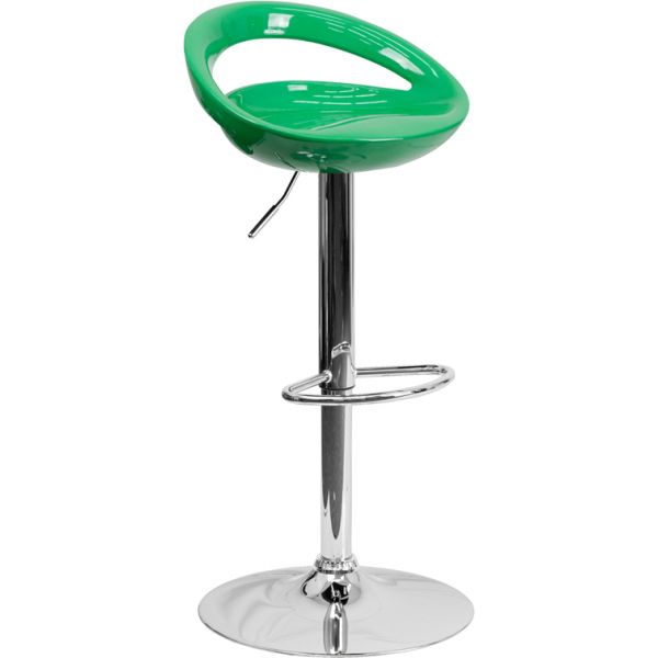FHFCHTC31062GNGG Flash Furniture Contemporary Plastic Barstool