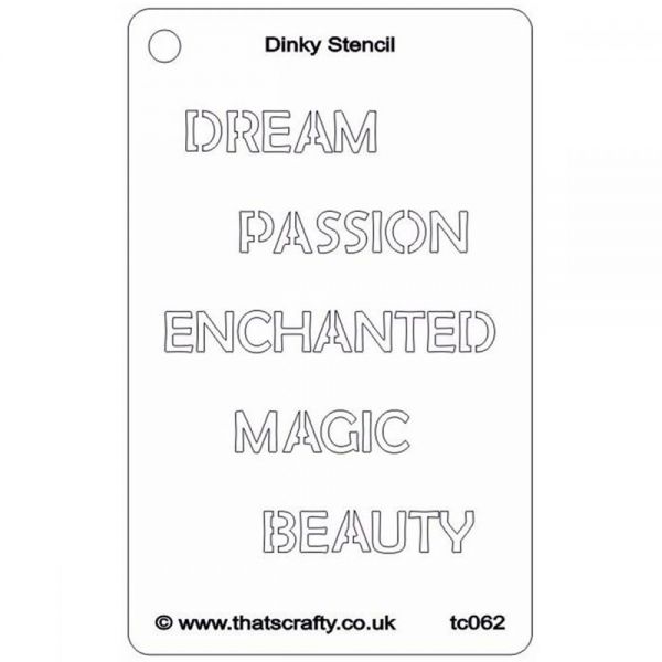 NOTM370072 That's Crafty Dinky Stencil 3"X4.75"