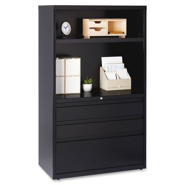LLR66205 Lorell 3 Drawer Lateral File Cabinet Combo Unit