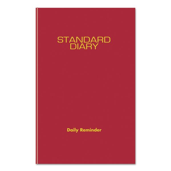AAGSD38913 AT-A-GLANCE Standard Diary Recycled Daily Reminder, Red, 5 3/4 x 8 1/4, 2019