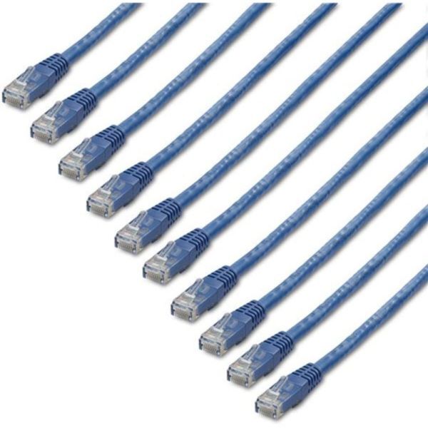 Over Molded Rj45 StarTech.com 6 ft. CAT6 Cable - 10 Pack - Blue CAT6 Ethernet Cords ...