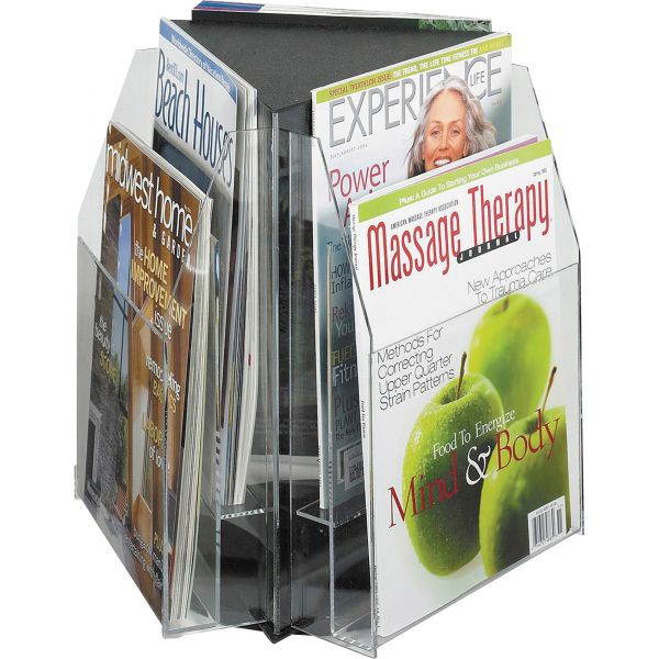 SAF5698CL Safco Reveal 2-tier Tabletop Magazine Display