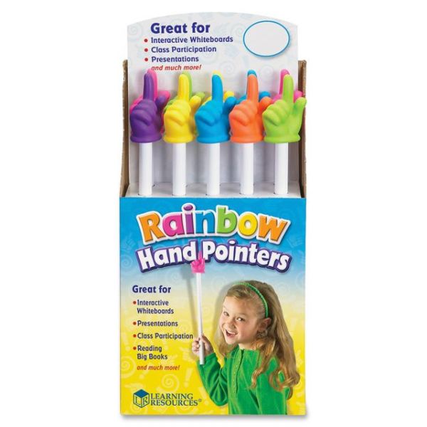 LRNLER1968 Learning Resources 15" Rainbow Hand Pointers