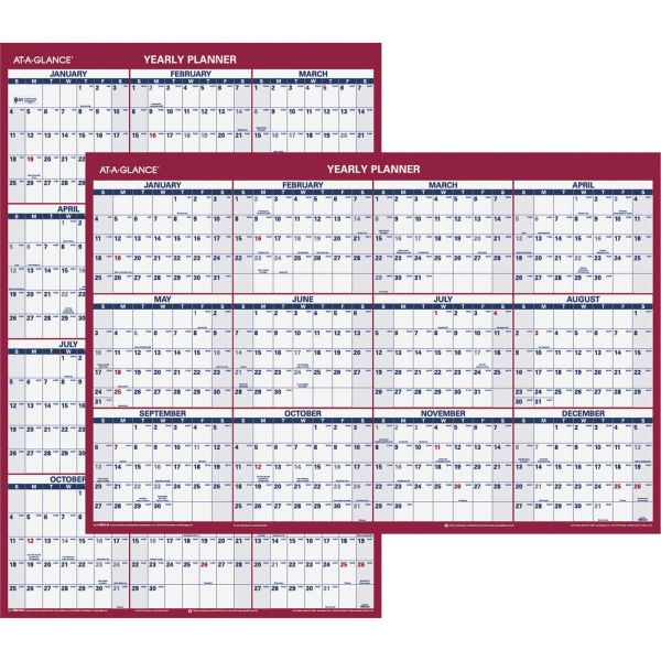 AAGPM21228 AT-A-GLANCE Vertical/Horizontal Wall Calendar, 24 x 36, 2019
