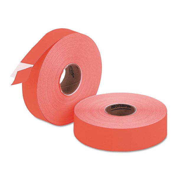 MNK925085 Monarch Easy-Load 1136 Two-Line Pricemarker Labels, 5/8x7/8, Fluorescent Red, 3500/Pack