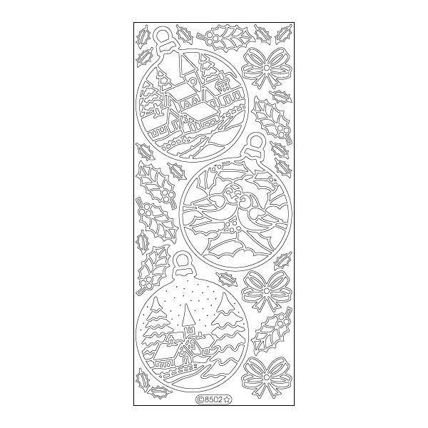 NOTM124787 Christmas Ornament Sceneries Peel-Off Stickers