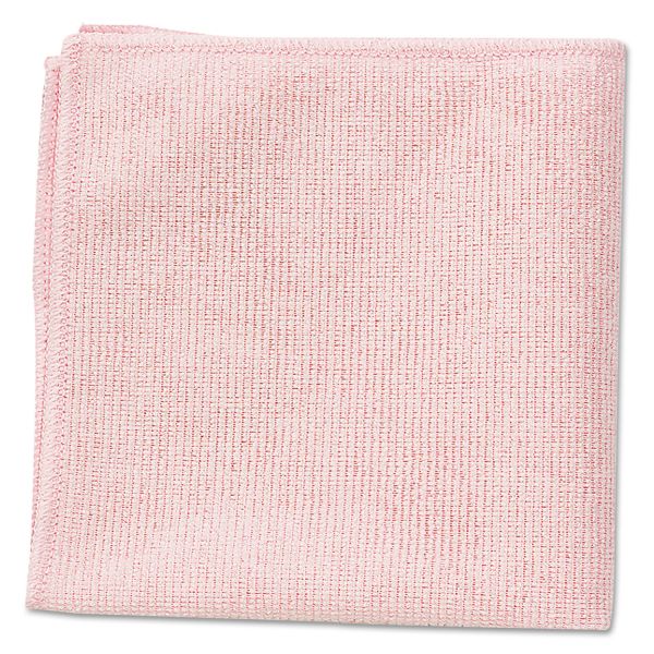 RCP1820581 Rubbermaid Commercial Microfiber Cleaning Cloths, 16 x 16, Pink, 24/Pack