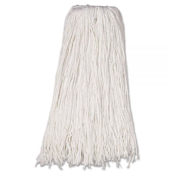 BWK232R Boardwalk Mop Head, Premium Standard Head, Rayon Fiber, 32oz, White, 12/Carton