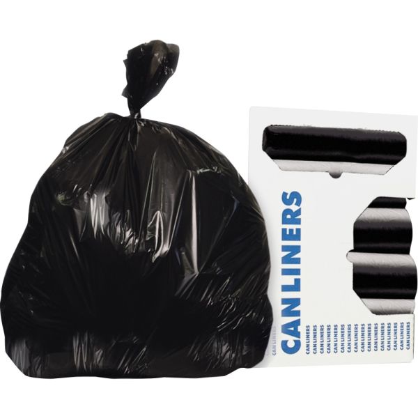 33-Gallon High-Density Can Liners - 33x40 Inch Clear Trash Bags, 17 Micron, 25/Roll