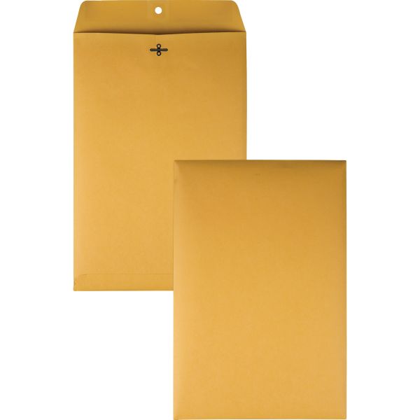 QUA37898 Quality Park Clasp Envelope, 10 x 15, 28lb, Brown Kraft, 100/Box