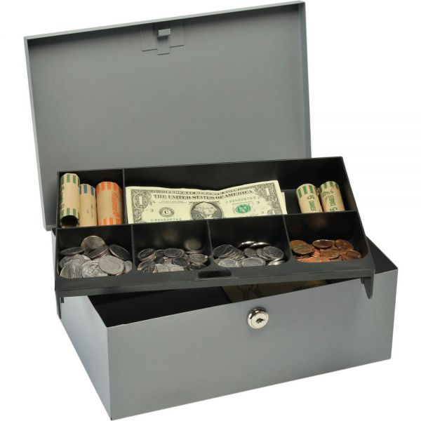 MMF221618201 MMF Heavy-gauge Steel Cash Box with Lock