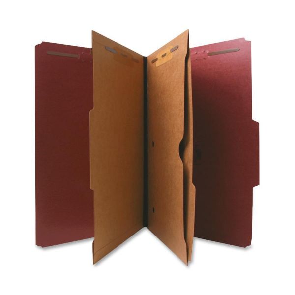 NAT95013 Nature Saver Pressboard Classification Folders with Pocket Dividers
