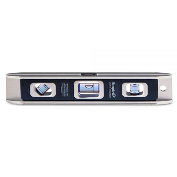 EMLEM8110 Empire em81 Series True Blue Magnetic Torpedo Level, 10" Long, Aluminum, Tri-Vial
