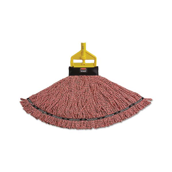 RCP1924786 Rubbermaid Commercial Maximizer Blended Mop Heads, Large, Red, 6/Carton