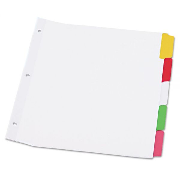 UNV20816 Universal Write-On/Erasable Indexes, Five Multicolor Tabs, Letter, White