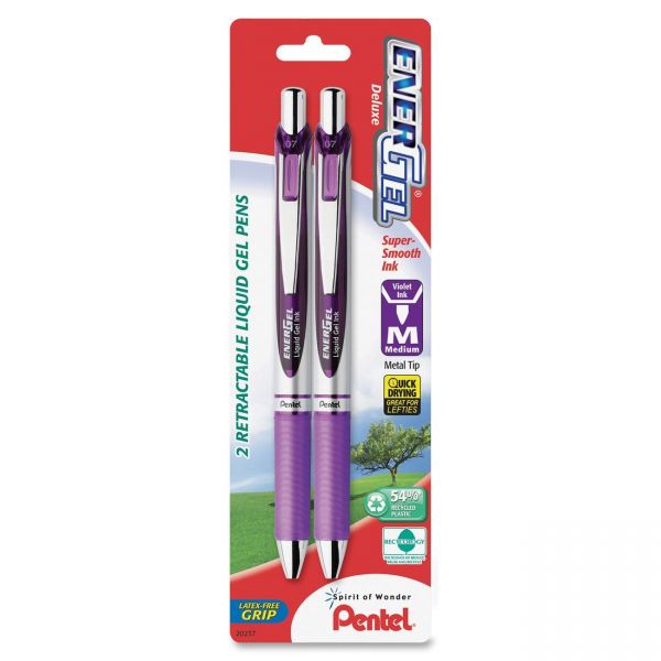 PENBL77BP2V Pentel EnerGel Pearl Retractable Liquid Gel Pens