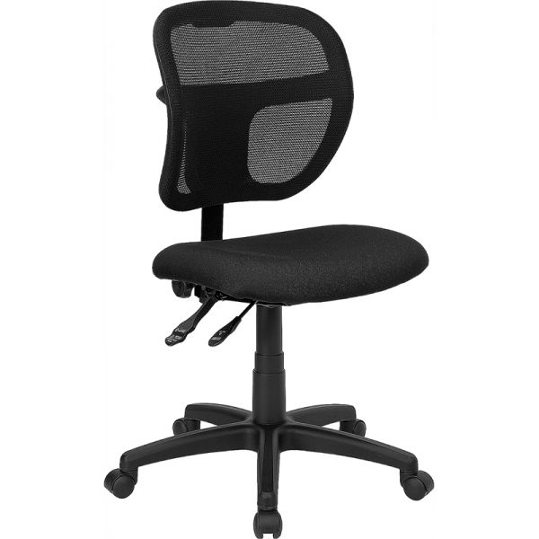 FHFWLA7671SYGBKGG Flash Furniture Mid-Back Swivel Task Chair