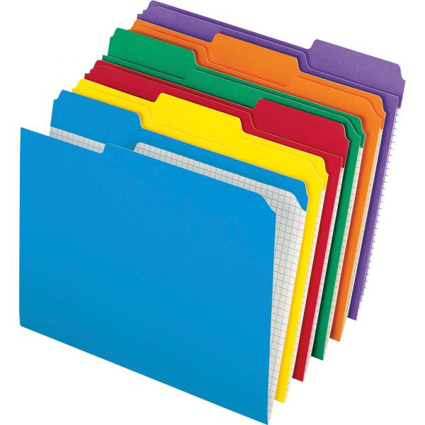 PFXR15213ASST Pendaflex Reinforced Top Tab File Folders, 1/3 Cut, Letter, Assorted, 100/Box