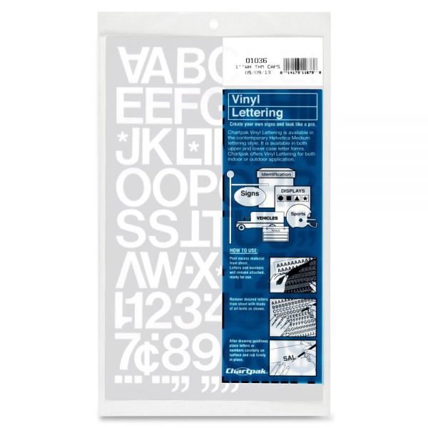 CHA01036 Chartpak Vinyl Helvetica Style Letters/Numbers