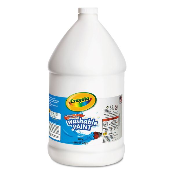 CYO542128053 Crayola Washable Paint, White, 1 gal