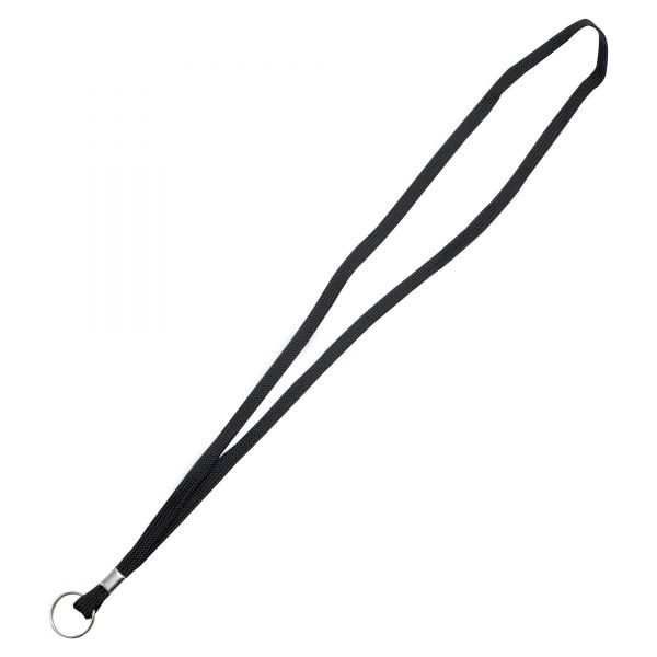 AVT75423 Advantus Deluxe Lanyards, Ring Style, 36" Long, Black, 24/Box