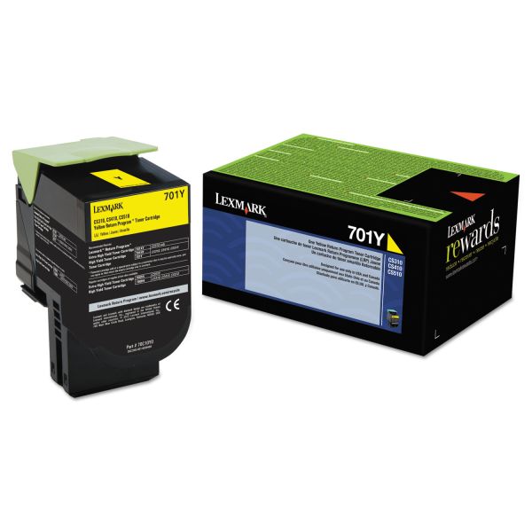 LEX70C10Y0 Lexmark 70C10Y0 Toner (LEX-701Y) 1000 Page-Yield,Yellow