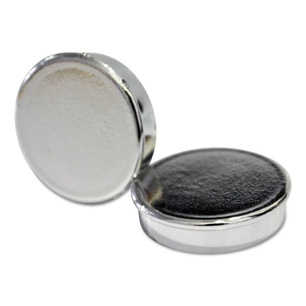 BVCIM130809 MasterVision High-Intensity Magnets, 1 1/4" dia, Silver, 10/Pack