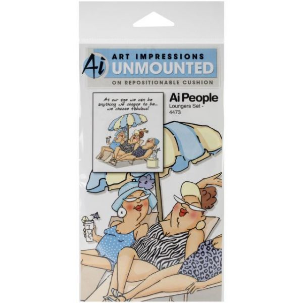 NOTM094661 Art Impressions People Cling Rubber Stamp 7"X4"