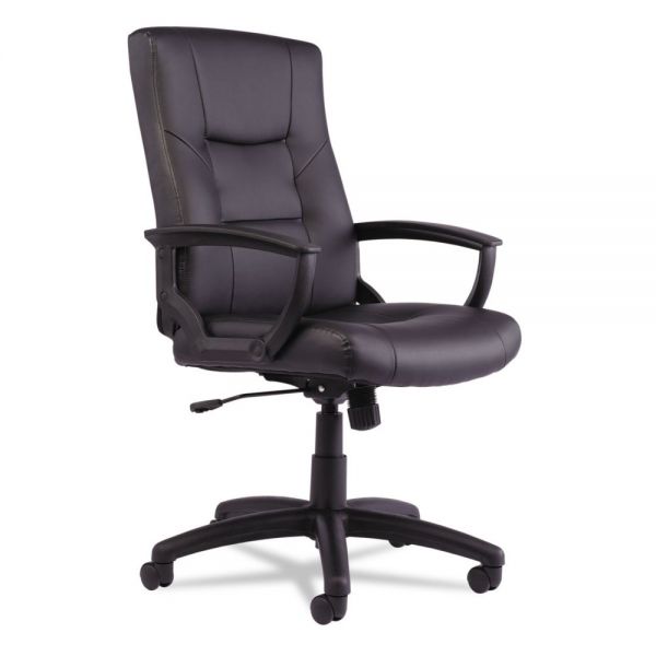 ALEYR4119 Alera YR Series Executive High-Back Swivel/Tilt Leather Chair, Black