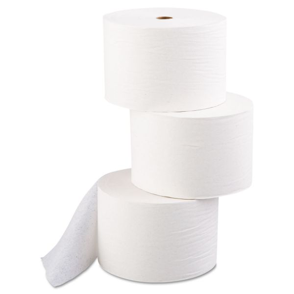 MORM125 Morcon Paper Mor-Soft Coreless Alternative Toilet Paper, 1-Ply, White, 3 7/8 x 4 1/4 Sheet, 2500 Sheets/Roll, 24 Rolls/Carton