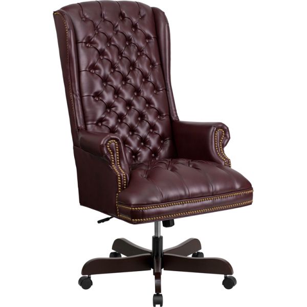 FHFCI360BYGG Flash Furniture Traditional Tufted Executive Swivel Office Chair
