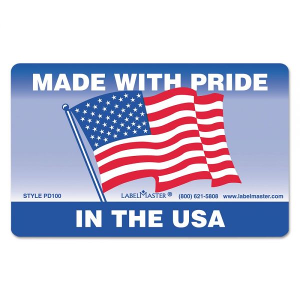 LMTPD100 LabelMaster Warehouse Self-Adhesive Label, 5 1/4 x 3, MADE WITH PRIDE IN THE USA, 500/Roll