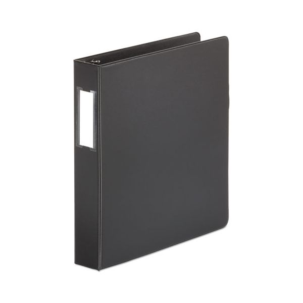 UNV20771 Universal 3-Ring Binder, 1 1/2" Capacity, D-Ring, Black