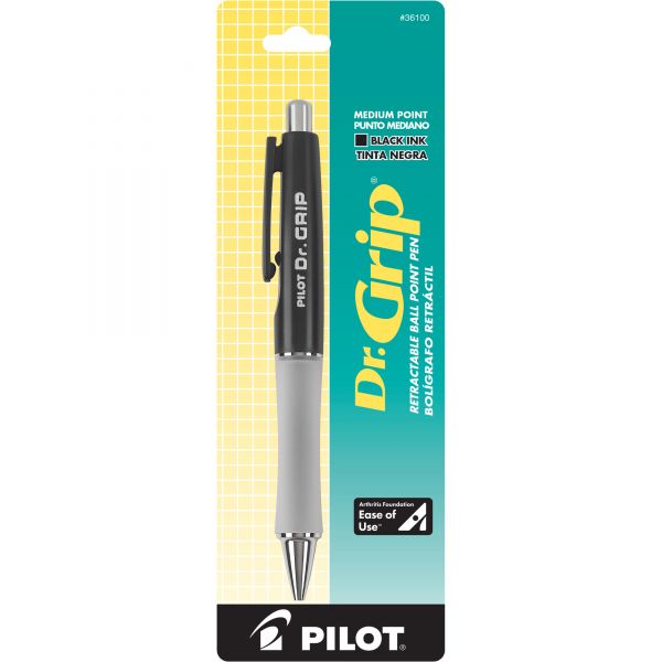 PIL36100 Pilot Dr. Grip Retractable Ball Point Pen, Black Ink, 1mm