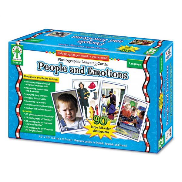 CDPD44044 Carson-Dellosa Publishing Photographic Learning Cards Boxed Set, People and Emotions, Grades K-12