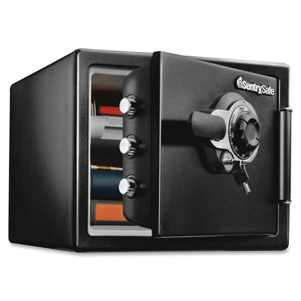 SENSFW082DTB Sentry Safe Fire-Safe 0.8 Cu. Ft. Combination with Key, 16 3/8 x 19 3/8 x 13 3/4, Black
